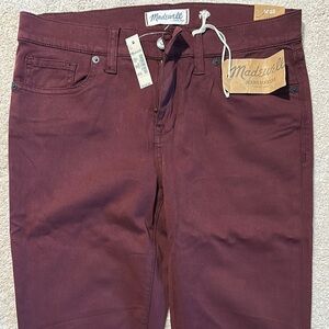 Madewell Burgundy Skinny Skinny Pants